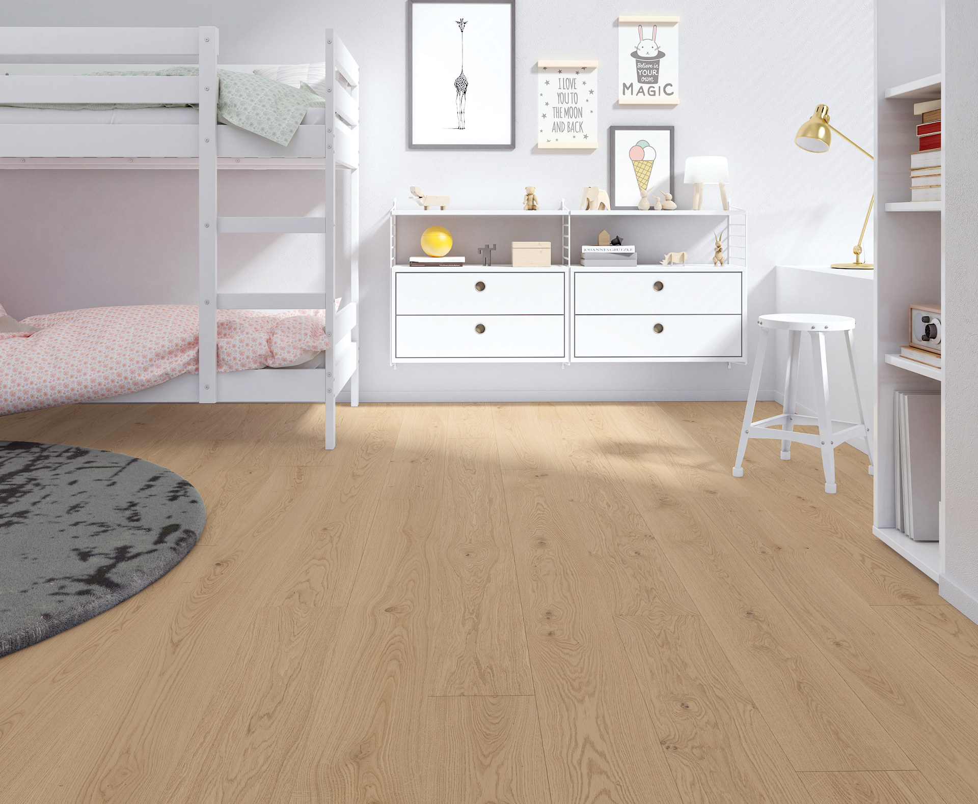 Holzbodenbelag eignet sich als Kinderzimmer Boden