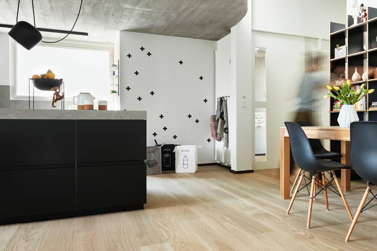 Holzboden in der Küche